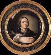 Francesco Parmigianino Self-portrait in a Convex Mirror painting